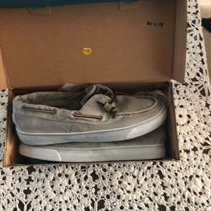 Brand New Gray Sperry Topsiders